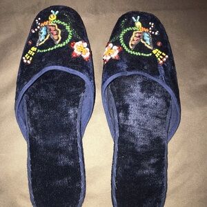 Vintage Velvet slide shoes